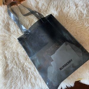 Limited Edition Authentic Burberry Clear black vinyl tote